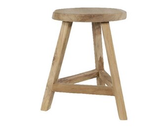 Lesli Living - Krukje teak - Zwart - Ø35x47cm