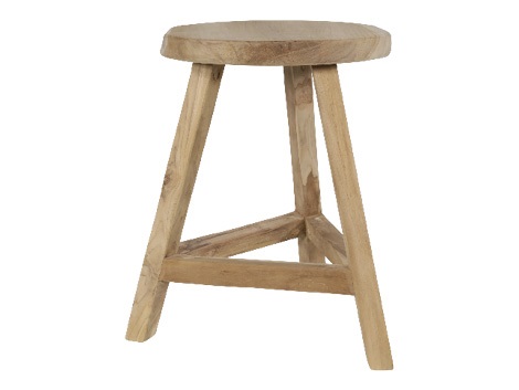 Lesli Living - Krukje teak - Zwart - Ø35x47cm