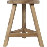 Lesli Living - Krukje teak - Zwart - Ø35x47cm