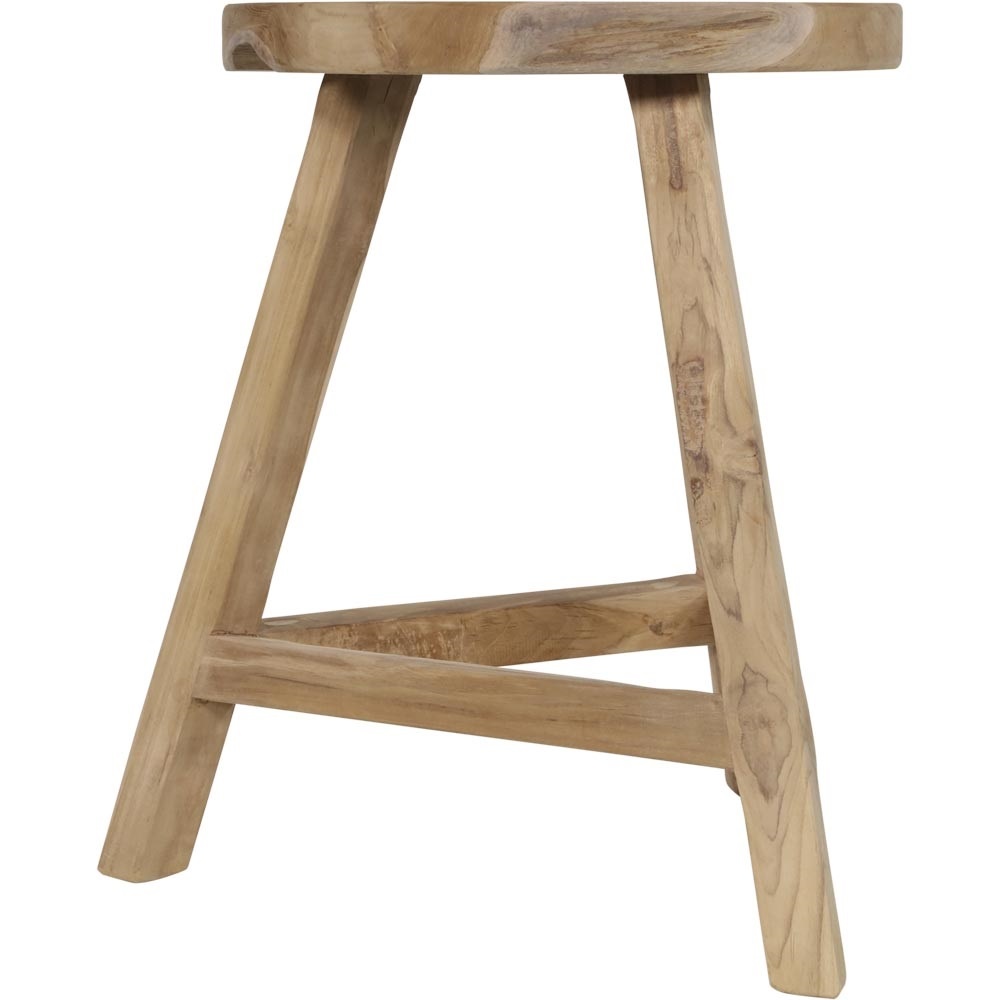 Lesli Living - Krukje teak - Zwart - Ø35x47cm