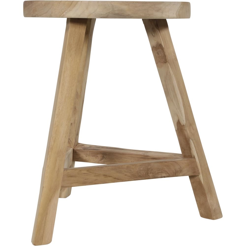 Lesli Living - Krukje teak - Zwart - Ø35x47cm