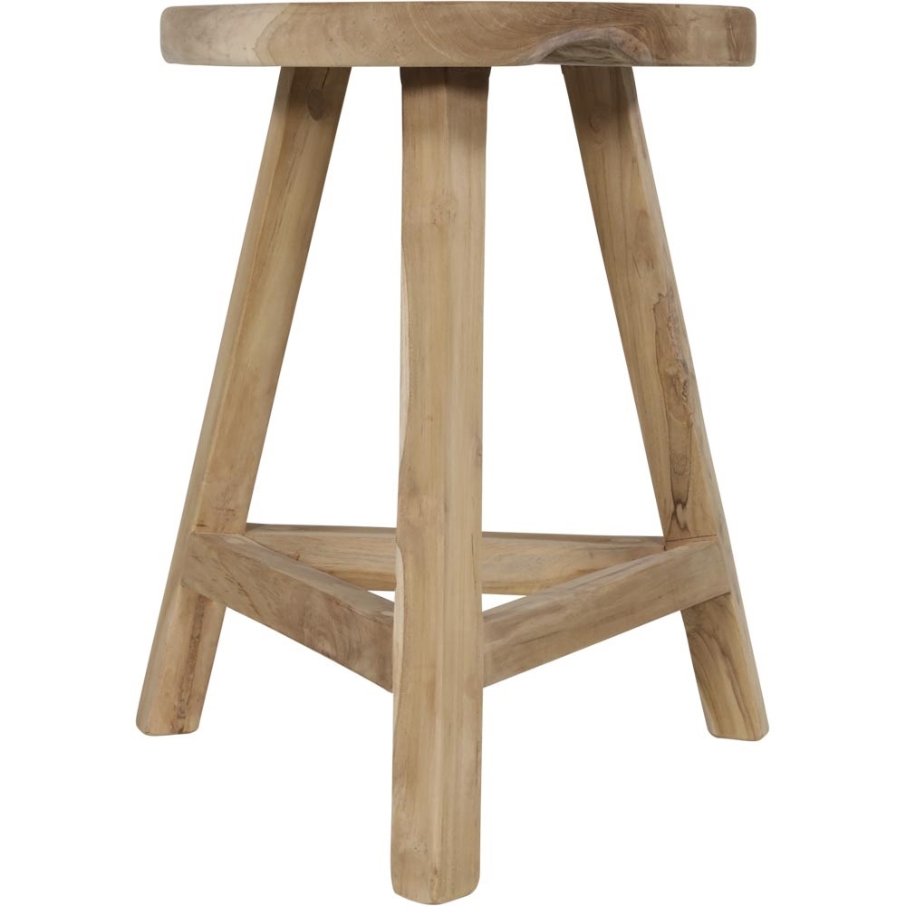 Lesli Living - Krukje teak - Zwart - Ø35x47cm