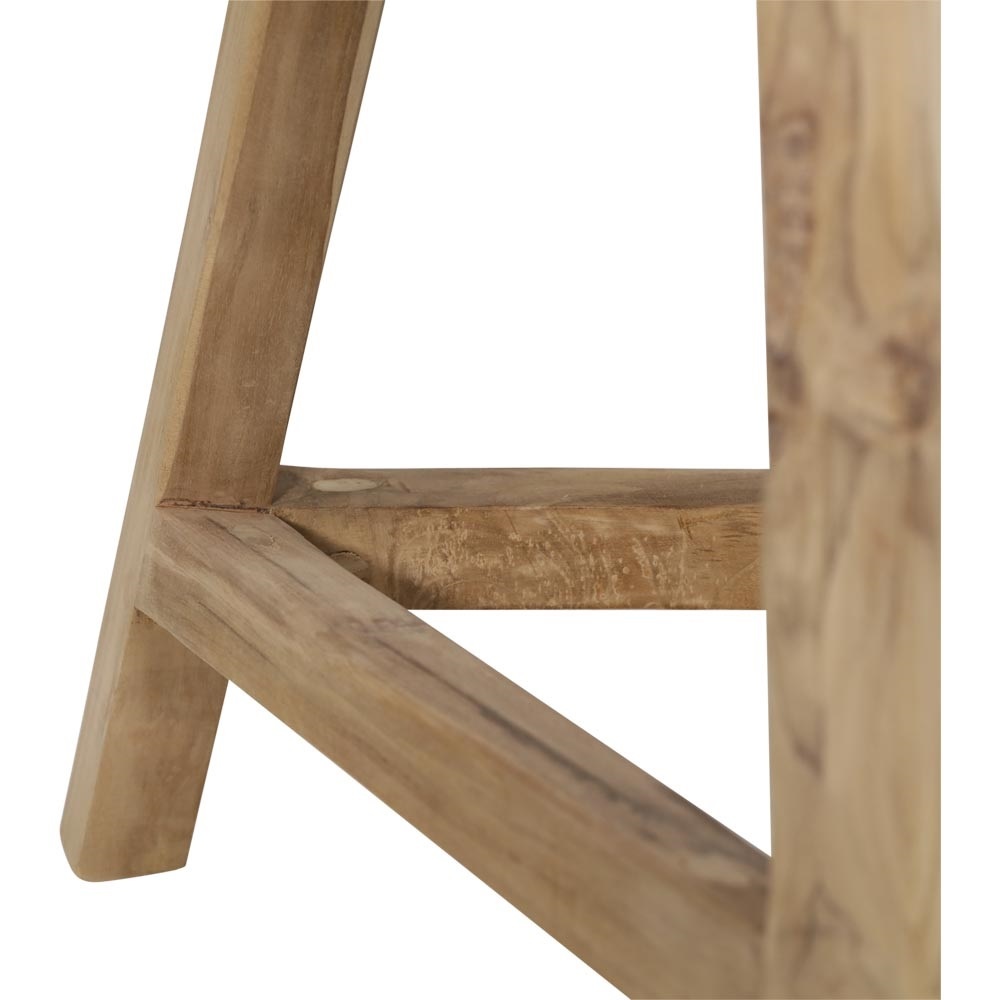 Lesli Living - Krukje teak - Zwart - Ø35x47cm