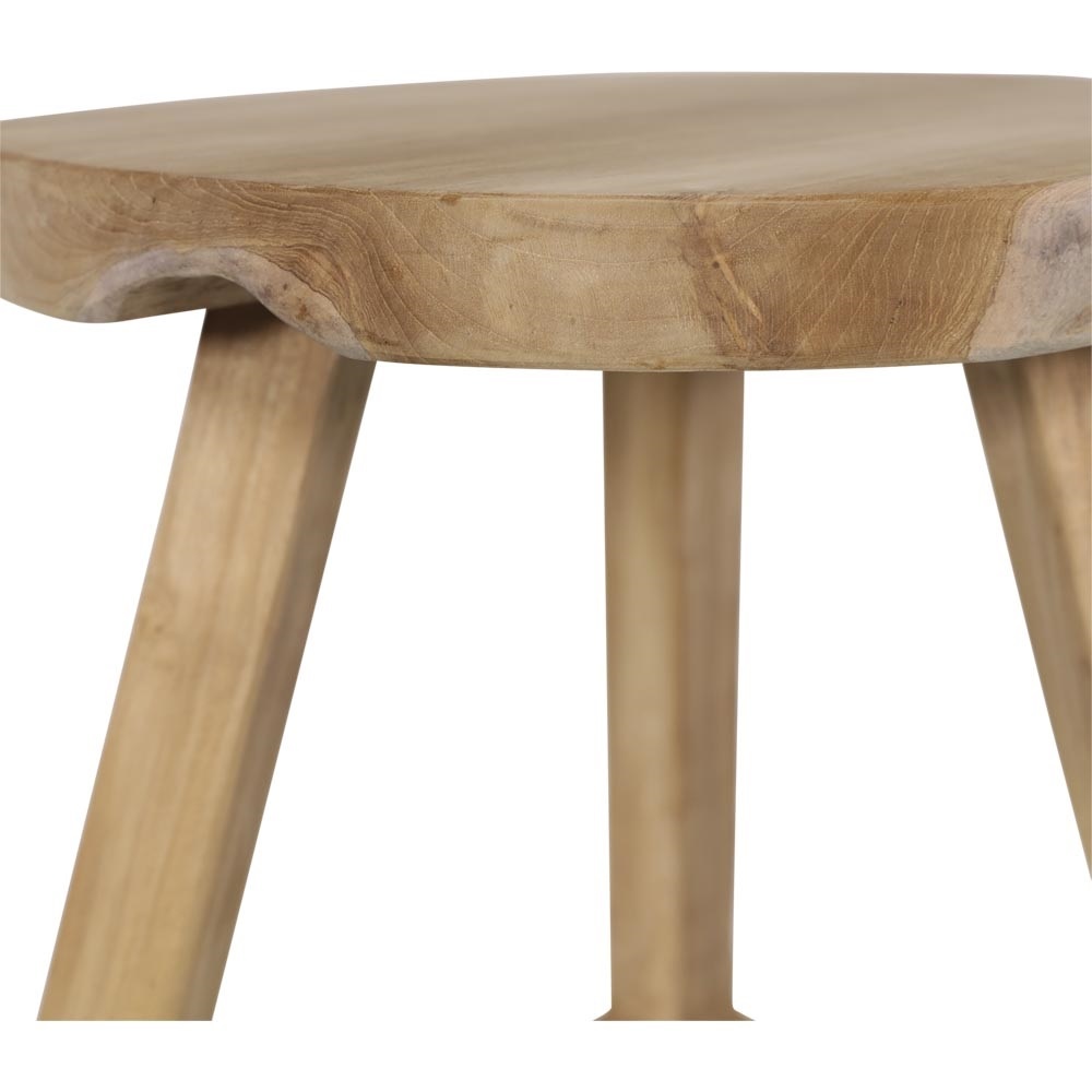 Lesli Living - Krukje teak - Zwart - Ø35x47cm