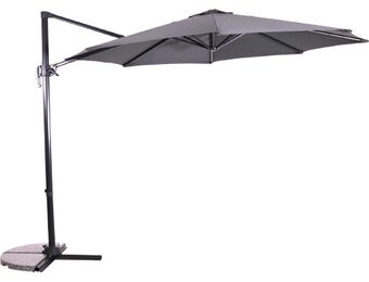 Lesli Living - Push-up parasol Libra - Grijs - Ø300cm