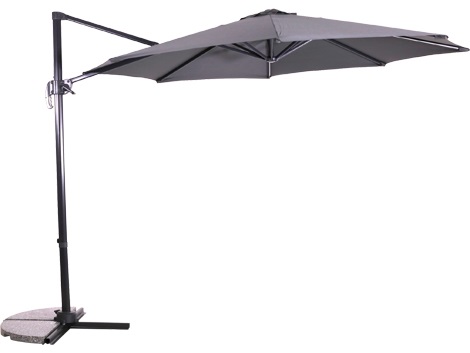 Lesli Living - Push-up parasol Libra - Grijs - Ø300cm