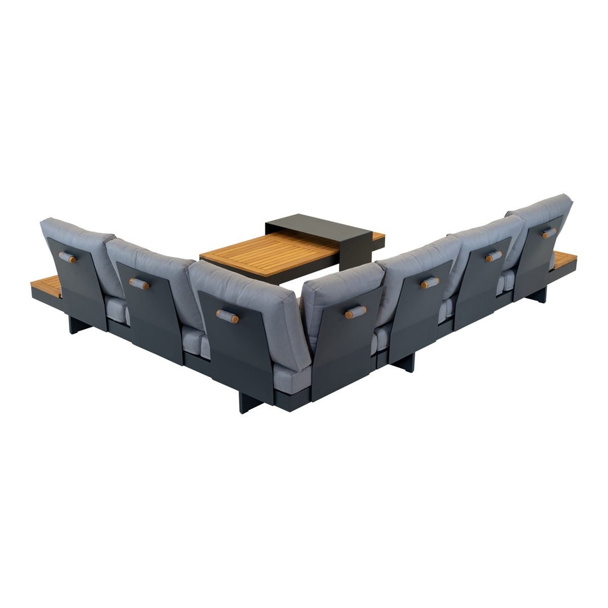 Lesli Living - Loungebank Barbados - Grijs - 245x71x70cm