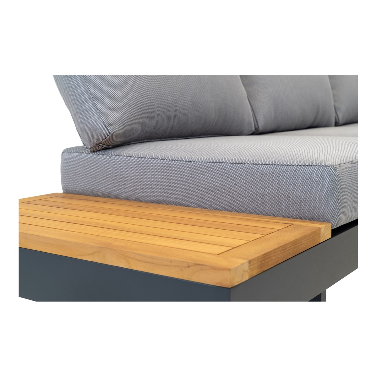 Lesli Living - Loungebank Barbados - Grijs - 245x71x70cm