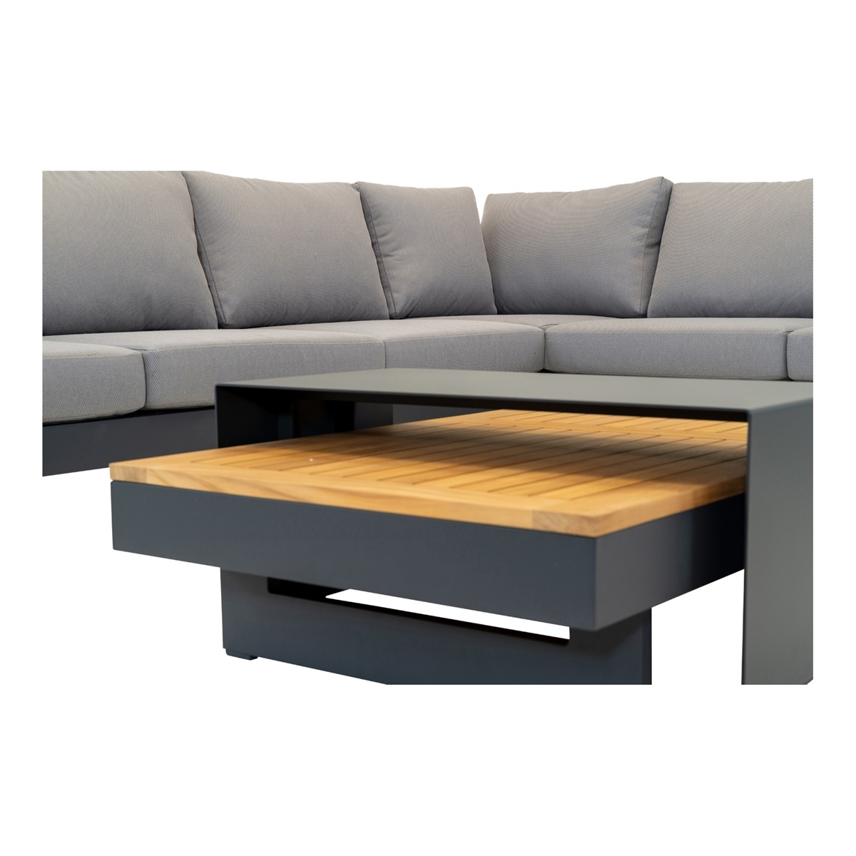 Lesli Living - Loungebank Barbados - Grijs - 245x71x70cm