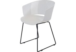 Lesli Living - Bistrostoel Orly - Wit - 58,5x45,5∕53x79cm - Set van 4