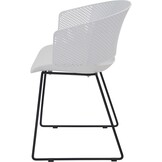Lesli Living - Bistrostoel Orly - Wit - 58,5x45,5∕53x79cm - Set van 4