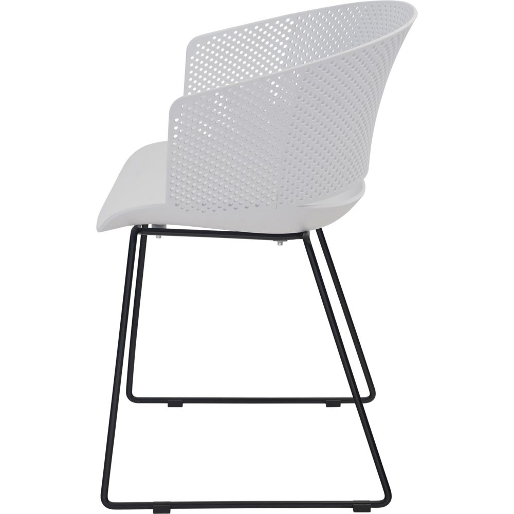 Lesli Living - Bistrostoel Orly - Wit - 58,5x45,5∕53x79cm - Set van 4
