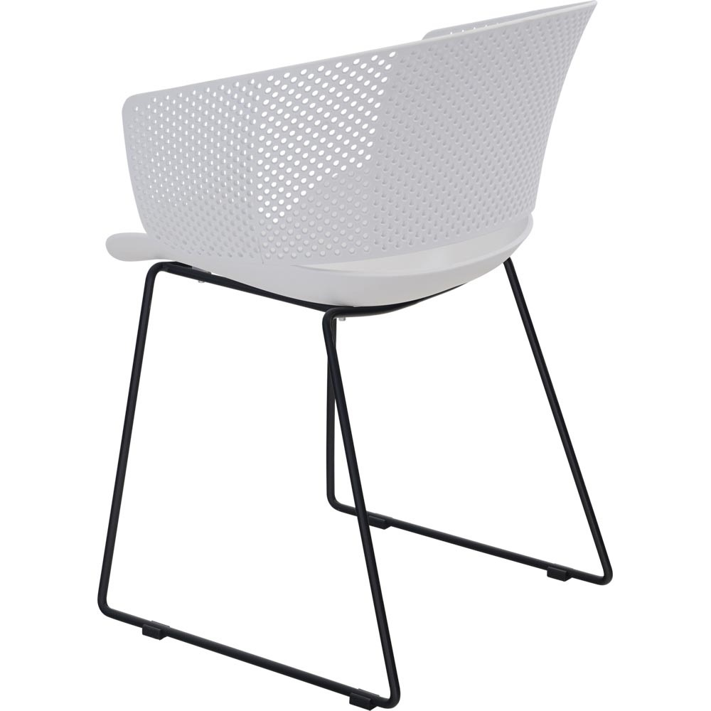 Lesli Living - Bistrostoel Orly - Wit - 58,5x45,5∕53x79cm - Set van 4