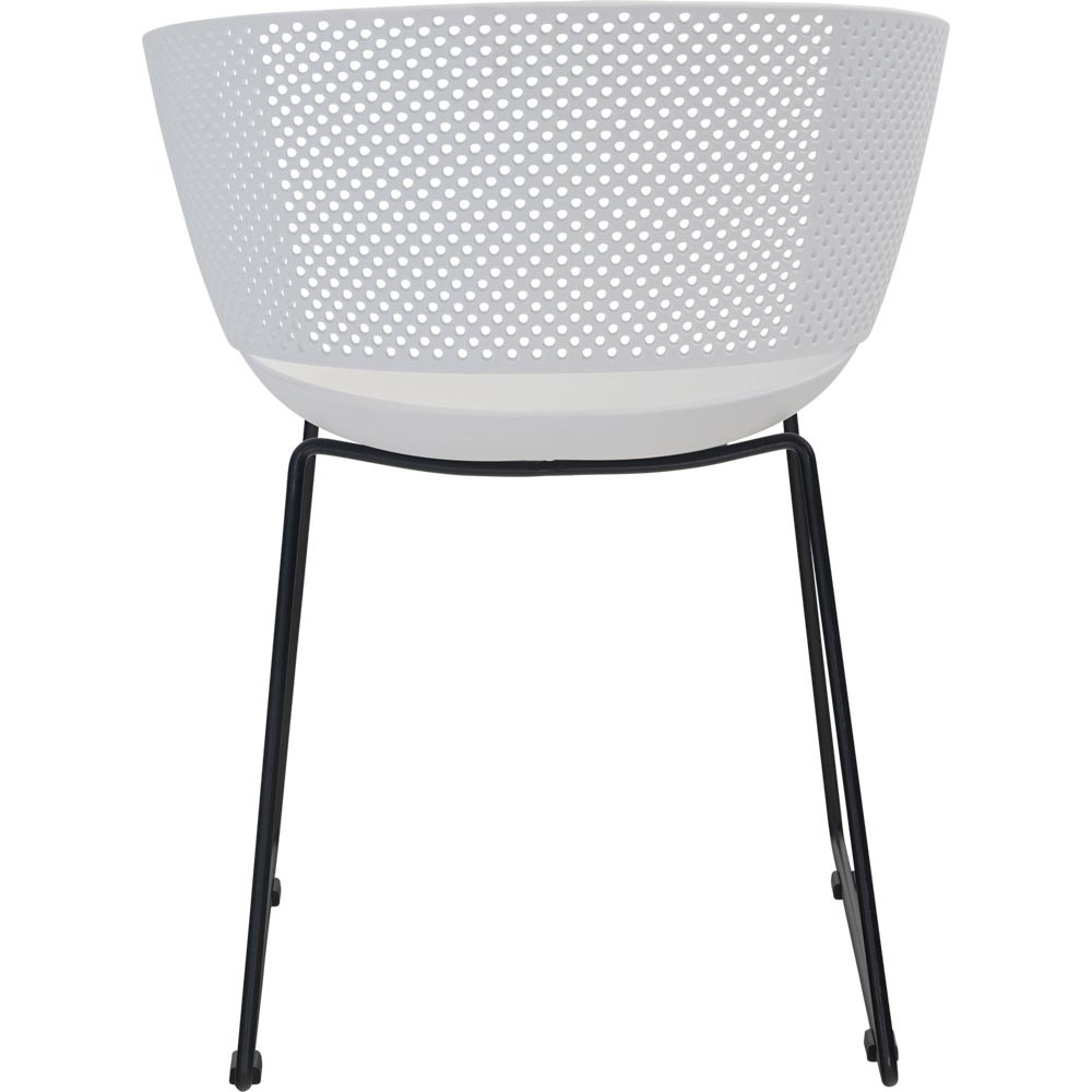 Lesli Living - Bistrostoel Orly - Wit - 58,5x45,5∕53x79cm - Set van 4