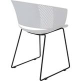 Lesli Living - Bistrostoel Orly - Wit - 58,5x45,5∕53x79cm - Set van 4
