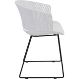 Lesli Living - Bistrostoel Orly - Wit - 58,5x45,5∕53x79cm - Set van 4