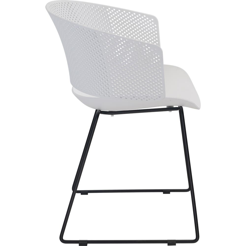Lesli Living - Bistrostoel Orly - Wit - 58,5x45,5∕53x79cm - Set van 4
