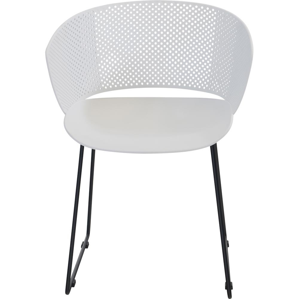 Lesli Living - Bistrostoel Orly - Wit - 58,5x45,5∕53x79cm - Set van 4