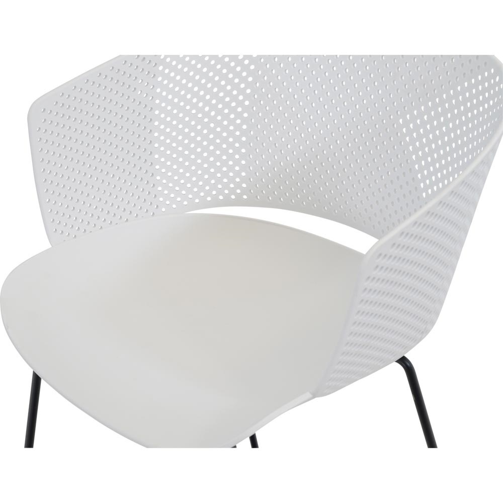 Lesli Living - Bistrostoel Orly - Wit - 58,5x45,5∕53x79cm - Set van 4