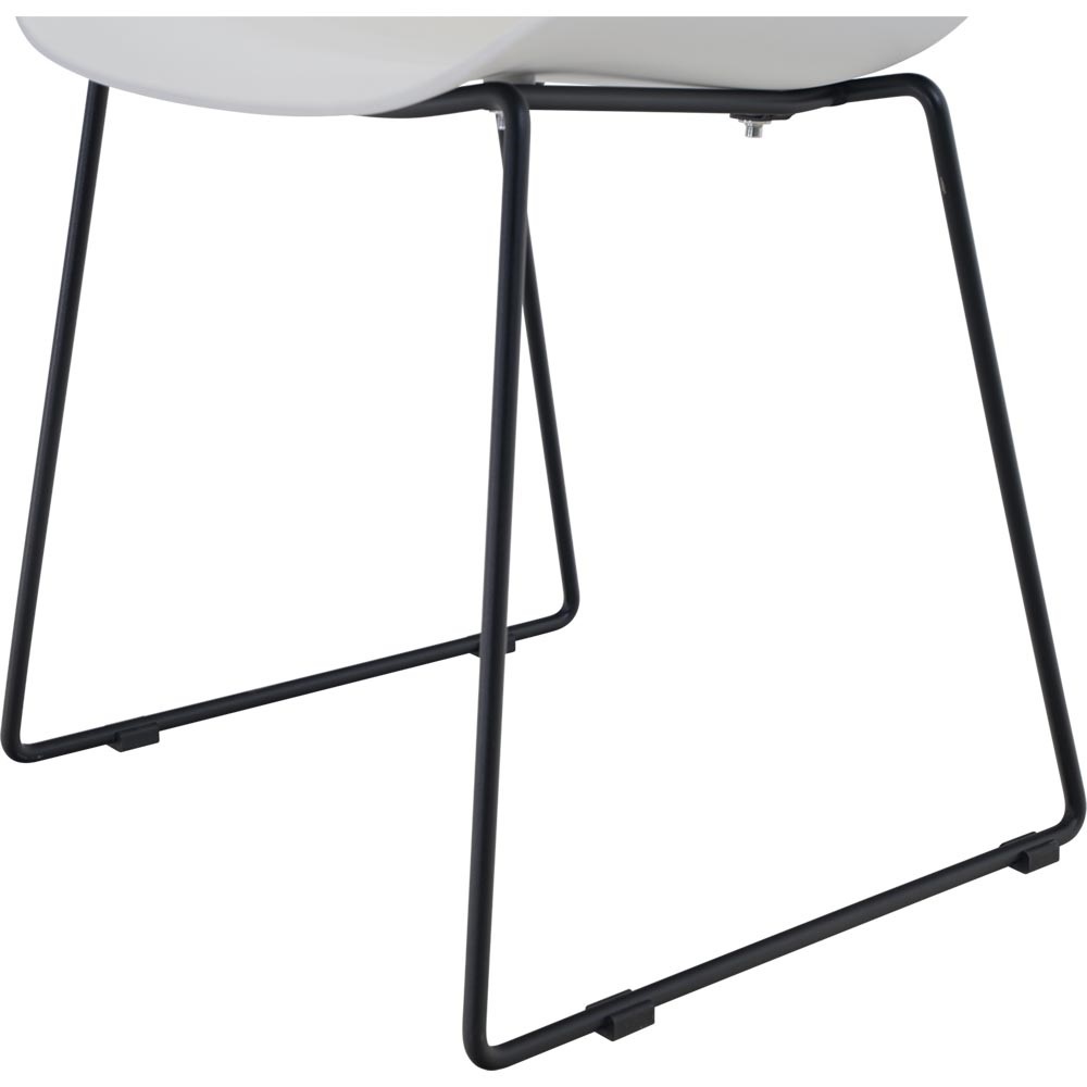 Lesli Living - Bistrostoel Orly - Wit - 58,5x45,5∕53x79cm - Set van 4