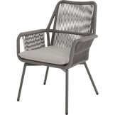 Lesli Living - Bistrostoel Silas - Grijs - 64x69x92cm - Set van 4