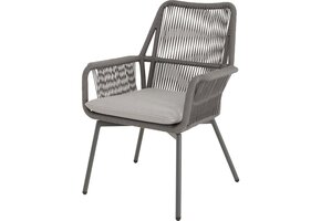 Lesli Living - Bistrostoel Silas - Grijs - 64x69x92cm - Set van 4