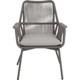 Lesli Living - Bistrostoel Silas - Grijs - 64x69x92cm - Set van 4