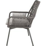 Lesli Living - Bistrostoel Silas - Grijs - 64x69x92cm - Set van 4