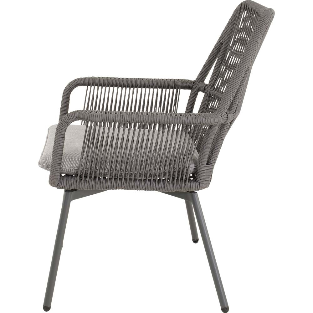 Lesli Living - Bistrostoel Silas - Grijs - 64x69x92cm - Set van 4