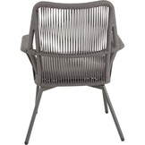 Lesli Living - Bistrostoel Silas - Grijs - 64x69x92cm - Set van 4