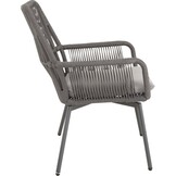 Lesli Living - Bistrostoel Silas - Grijs - 64x69x92cm - Set van 4
