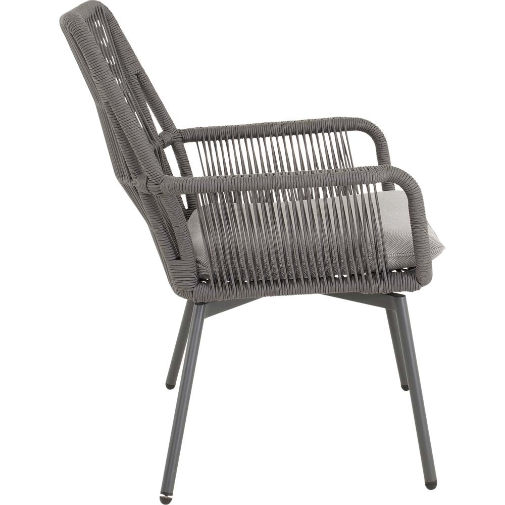 Lesli Living - Bistrostoel Silas - Grijs - 64x69x92cm - Set van 4