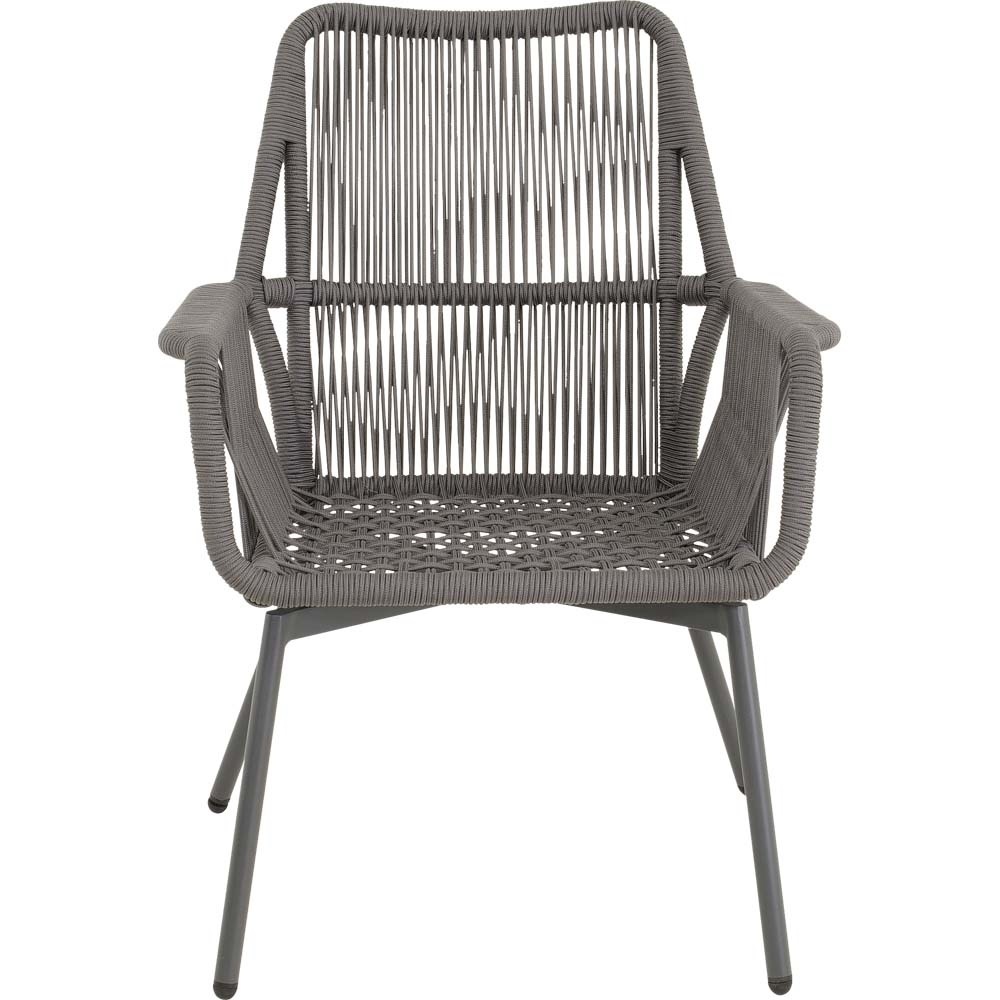 Lesli Living - Bistrostoel Silas - Grijs - 64x69x92cm - Set van 4