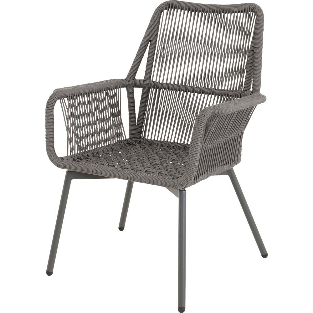 Lesli Living - Bistrostoel Silas - Grijs - 64x69x92cm - Set van 4