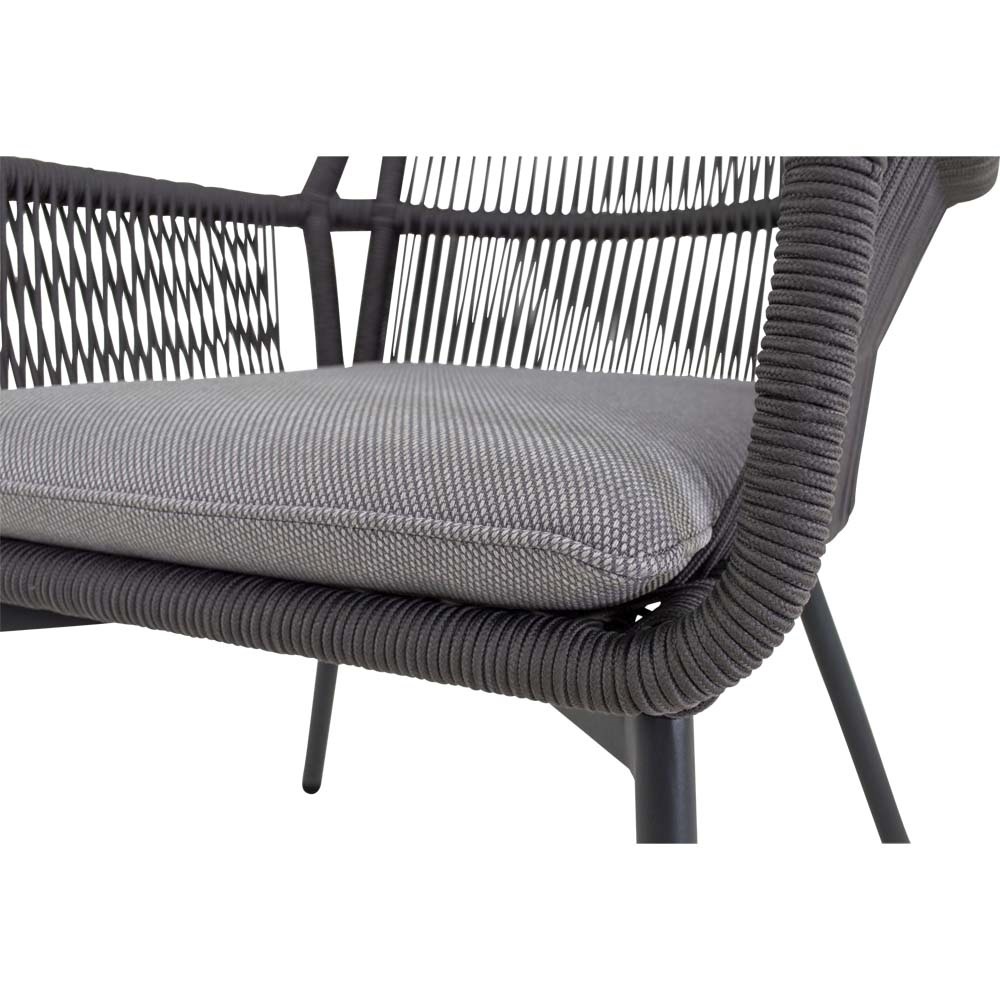 Lesli Living - Bistrostoel Silas - Grijs - 64x69x92cm - Set van 4