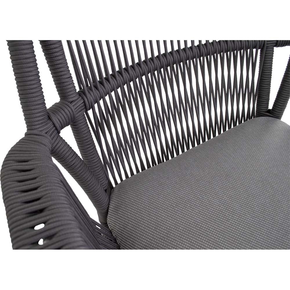 Lesli Living - Bistrostoel Silas - Grijs - 64x69x92cm - Set van 4