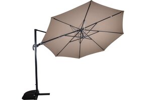 Lesli Living - Push-up parasol VirgoFlex - Taupe - Ø350cm