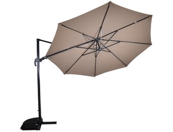 Lesli Living - Push-up parasol VirgoFlex - Taupe - Ø350cm