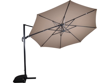 Lesli Living - Push-up parasol VirgoFlex - Taupe - Ø350cm