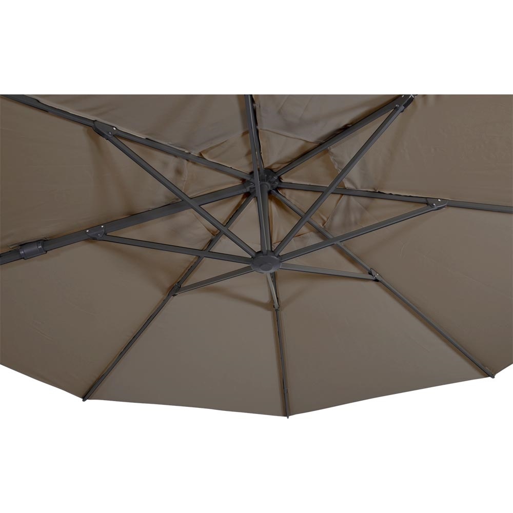 Lesli Living - Push-up parasol VirgoFlex - Taupe - Ø350cm