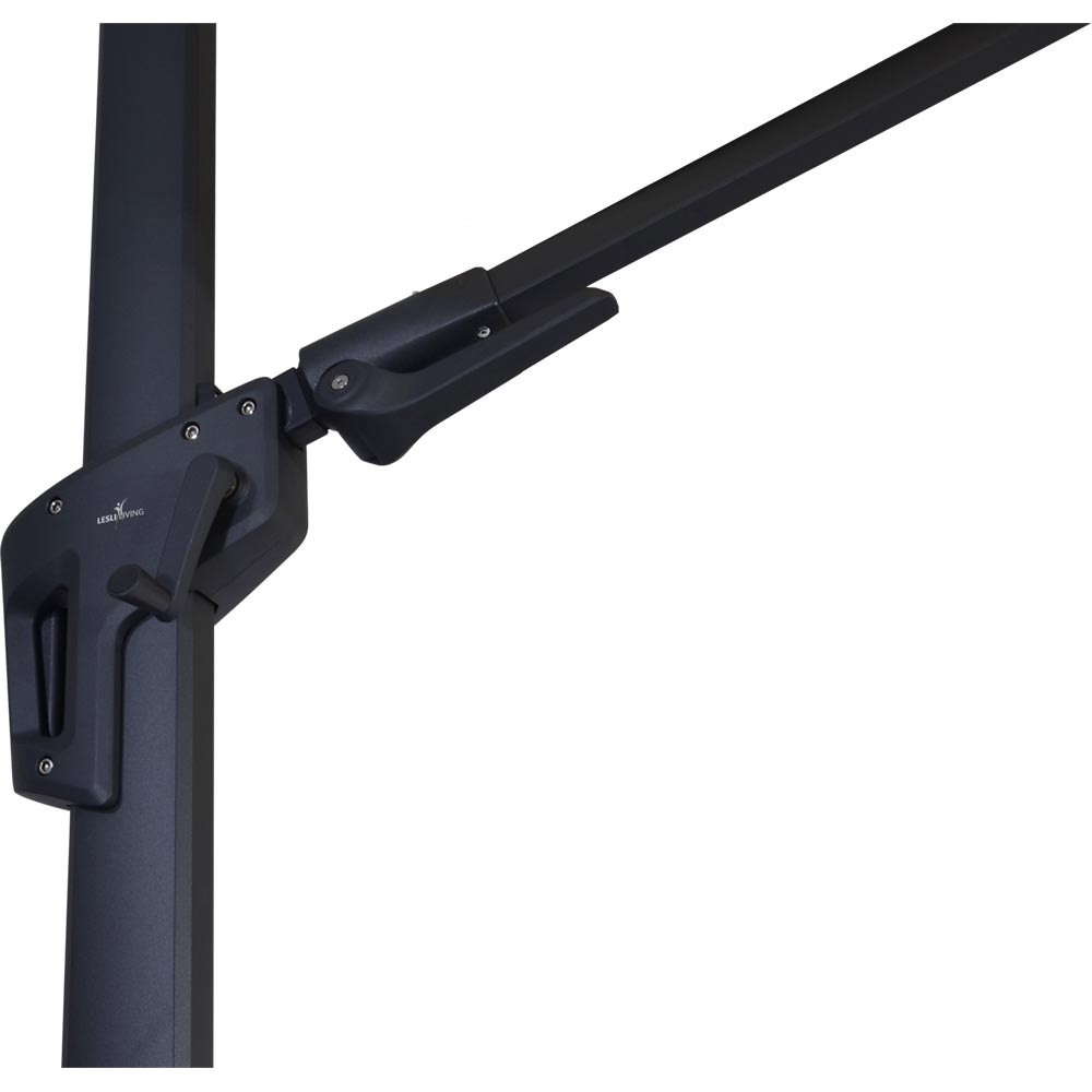 Lesli Living - Push-up parasol VirgoFlex - Taupe - Ø350cm