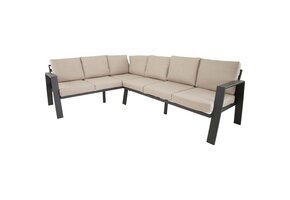 Lesli Living - Loungebank Estoril - Antraciet - 213x86x80,5cm