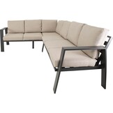 Lesli Living - Loungebank Estoril - Antraciet - 213x86x80,5cm