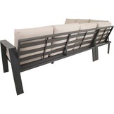 Lesli Living - Loungebank Estoril - Antraciet - 213x86x80,5cm