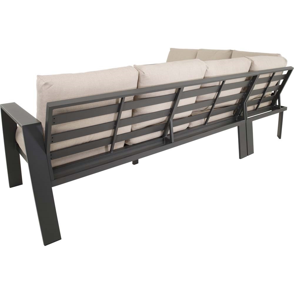 Lesli Living - Loungebank Estoril - Antraciet - 213x86x80,5cm