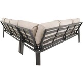 Lesli Living - Loungebank Estoril - Antraciet - 213x86x80,5cm