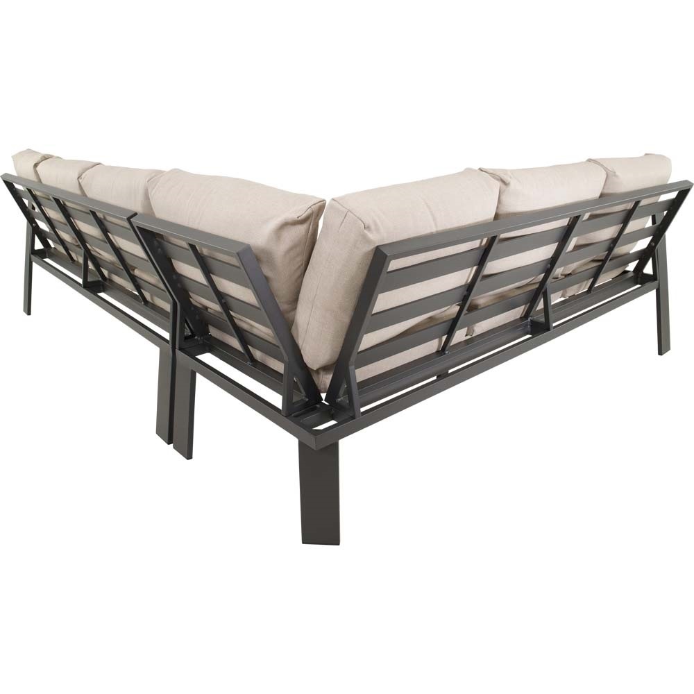 Lesli Living - Loungebank Estoril - Antraciet - 213x86x80,5cm