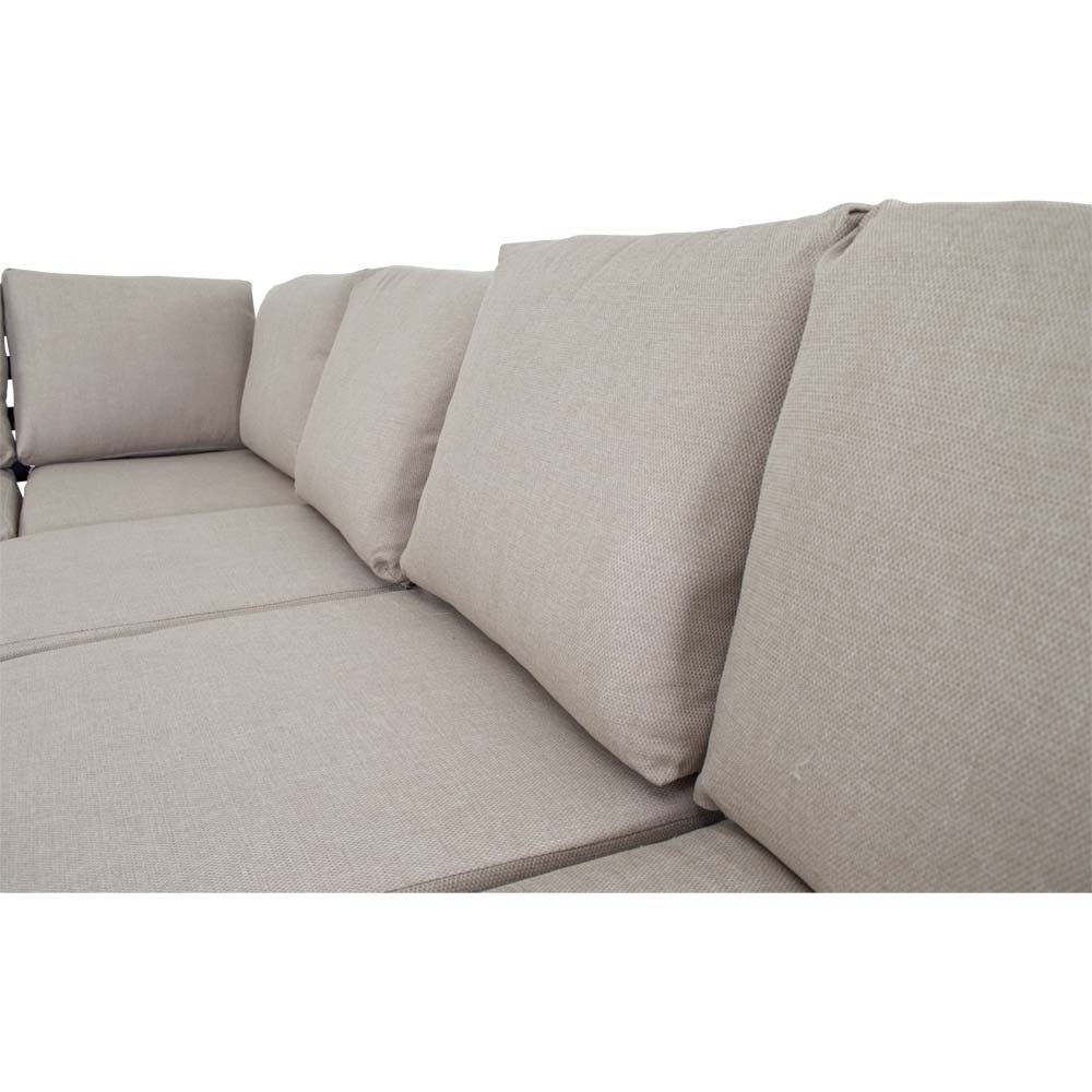 Lesli Living - Loungebank Estoril - Antraciet - 213x86x80,5cm