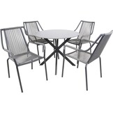 Lesli Living - Tuintafel Crest - Zwart - Ø90x73cm