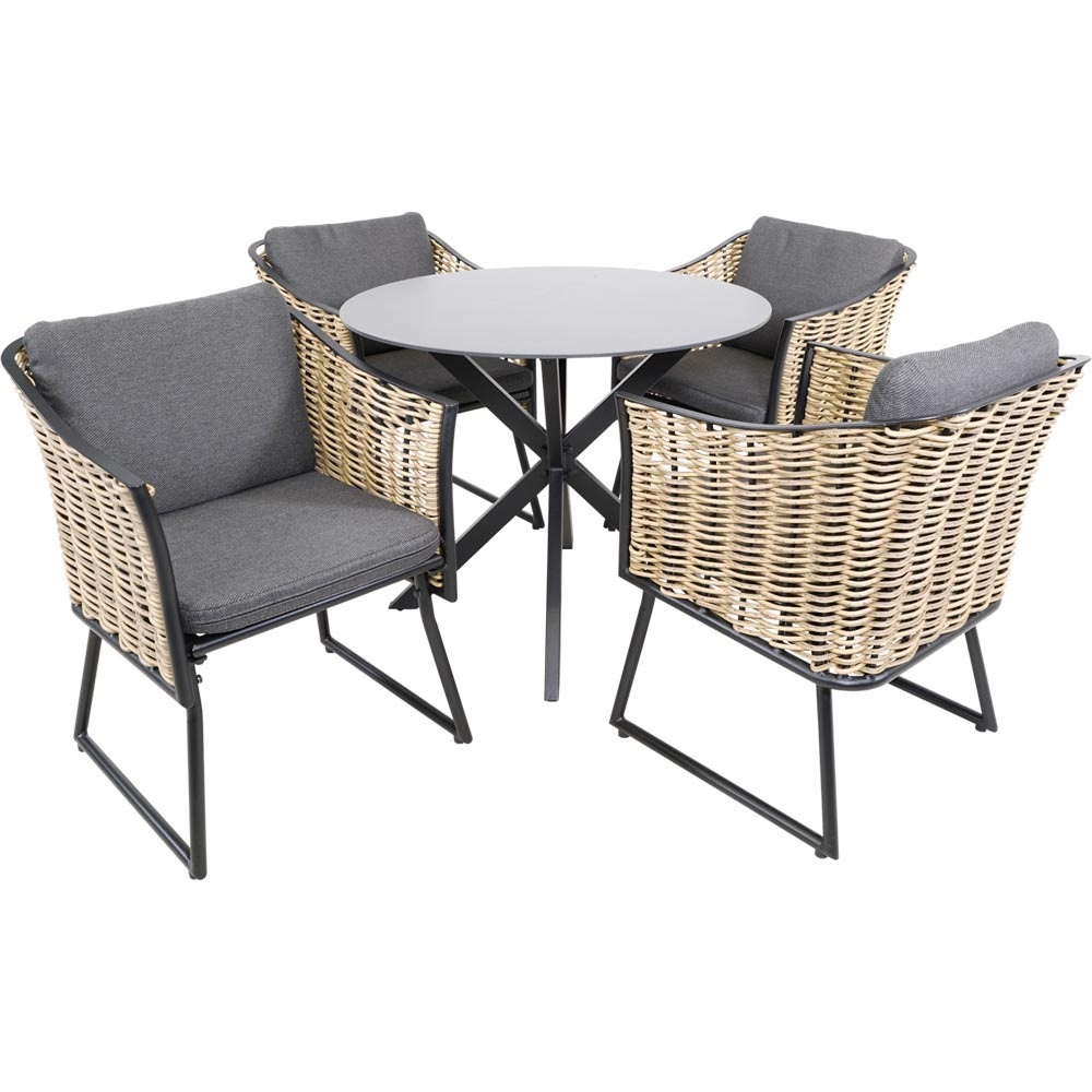 Lesli Living - Tuintafel Crest - Zwart - Ø90x73cm